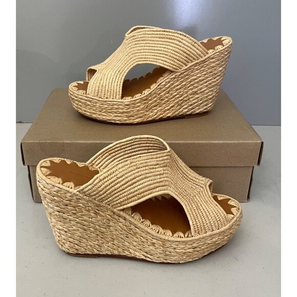 Carrie Forbed Shoes - Carrie Forbes $398 Lina Cutout Slide Wedge Sandals Size 40